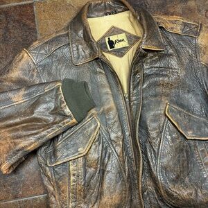 Vintage Men's Brown Leather Jacket